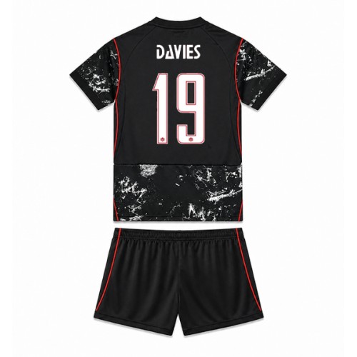 Stroje piłkarskie Kanada Alphonso Davies #19 Koszulka Wyjazdowej dla dzieci MŚ 2026 Krótki Rękaw (+ szorty)